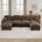 Compression Cozy Sectionals, Chenille Modular U Shape Sofa For Home