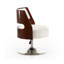 Fauteuil demi-tonneau pivotant en cuir Salon Vegan-356760944