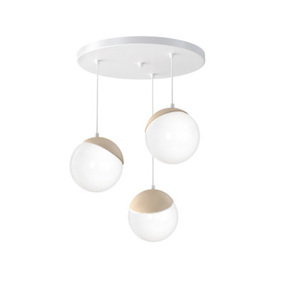 Amann 3 - Light White Cluster Pendant