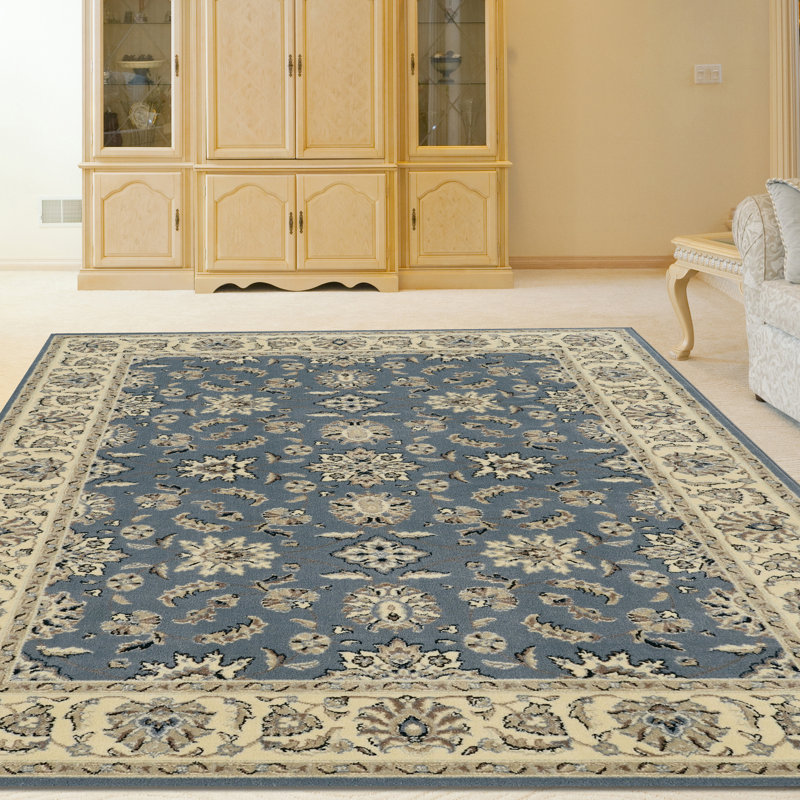 Tapis bleu Winston-Salem, Rectangle 5 pi 5 po x 7 pi 7 po