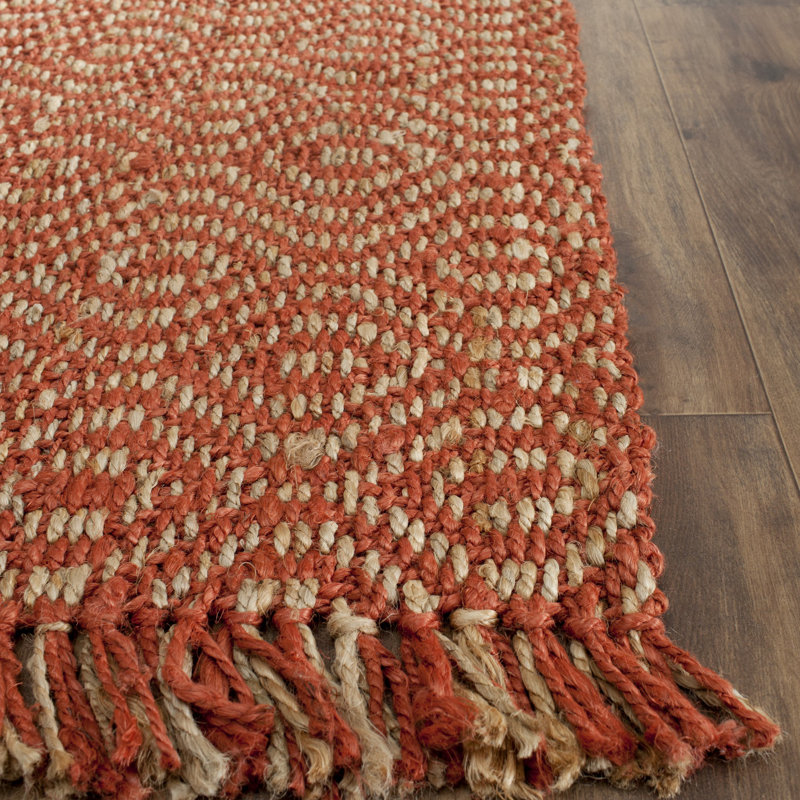 Tapis d'inspiration Sud-Ouest en jute naturel tissé à la main Debroh, Tapis de couloir 2 pi 6 po x 6 pi