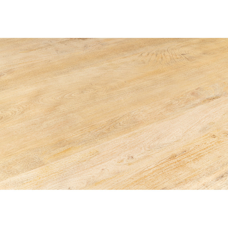 Natural Mango Wood Round Pedestal Dining Table