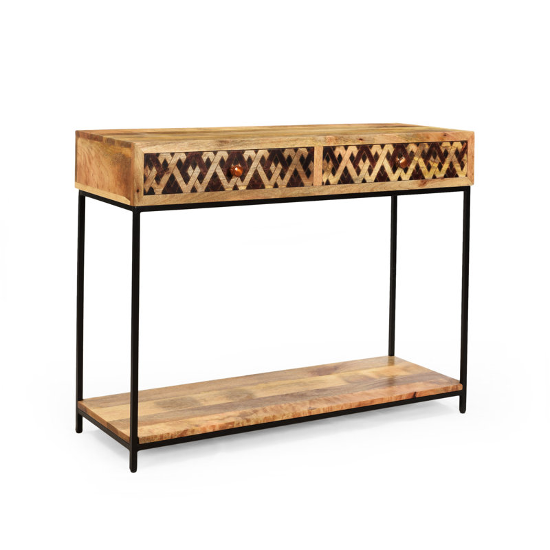 Pendergrass Stella 42" Solid Wood Console Table,Entry table,Hoyer table with metal frames
