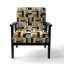 Fauteuil d'appoint rembourré moderne et contemporain Geometric Blocks Harmony