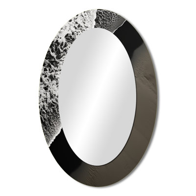 Beach Photo Seaside Minimalism VI - Coastal Oval Wall Mirror