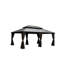 Pavillon de jardin 14 po x 20 pi avec structure en aluminium et système de drainage pour double toit en acier galvanisé pour eau de pluie