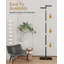Portemanteaux, portemanteaux autoportants en métal, portemanteau en forme de Z avec base en pierre naturelle, pour chambre à coucher, bureau, couloir, entrée, salon, noir