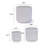 Of 3 Ancient White Grid Ceramic Flowerpots, Frost - And Heat Planters For Various Settings With Sleek Design Drainage Planter 3, All Weather Hole-1849438942