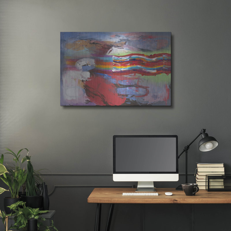 Orren Ellis «Color Storm Sonata» par Hooshang Khorasani, art mural en métal, H 24 po x l 36 po