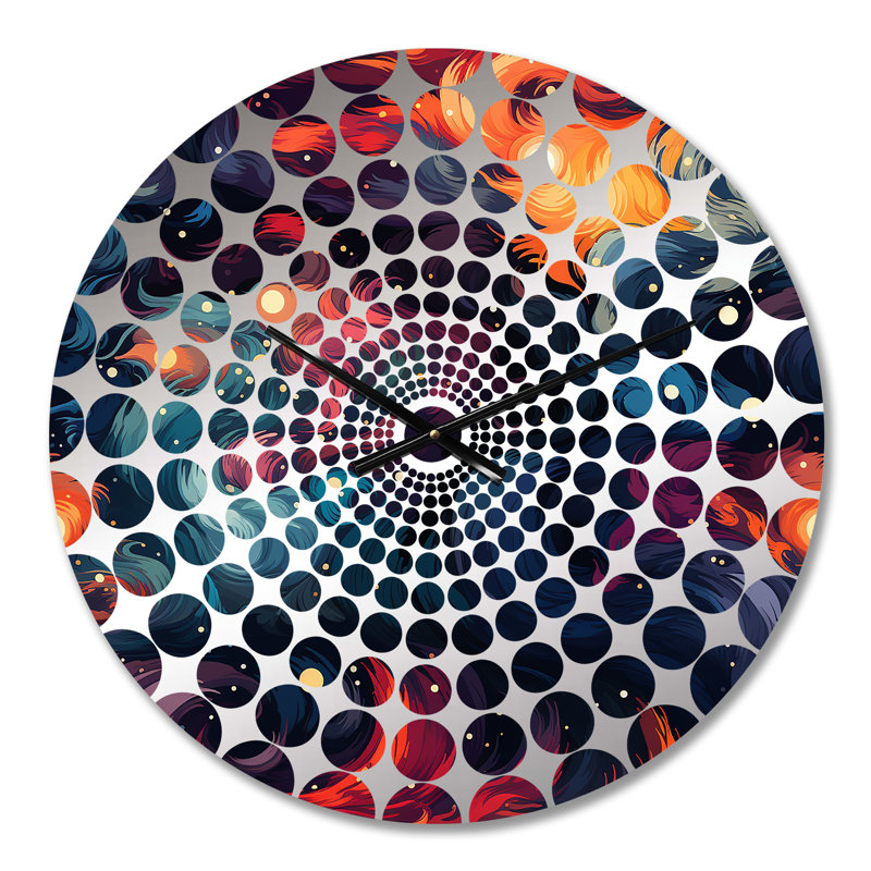 Celestial Concealment Swell - Abstract Wall Clock, Small