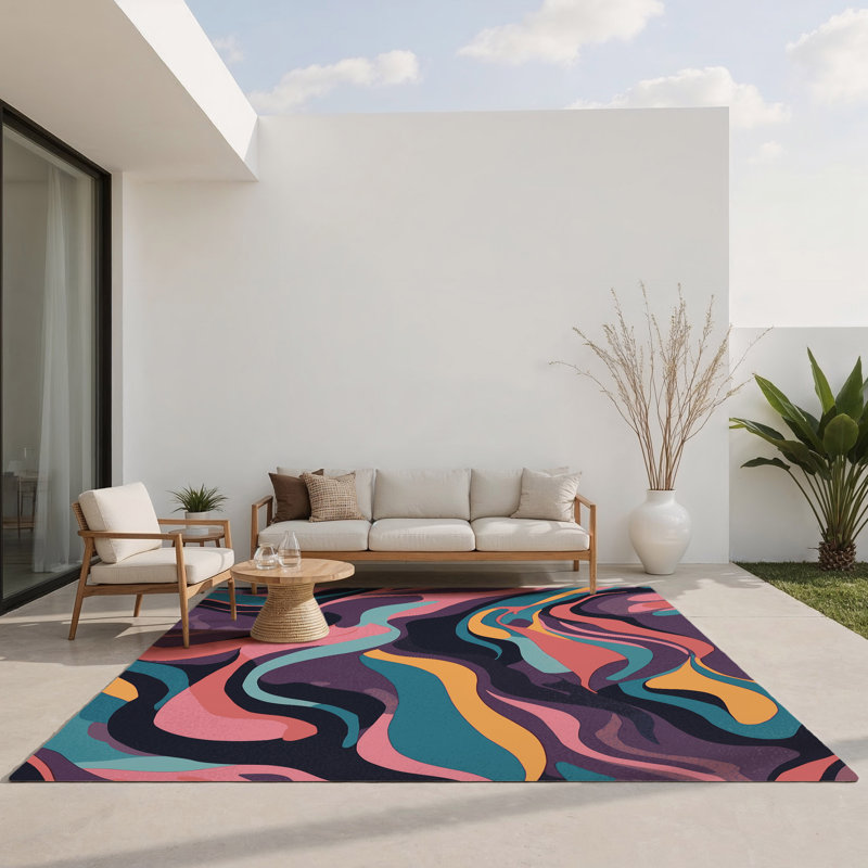 Tapis intérieur et extérieur Electric Circuitry, Rectangle 1 pi 6 po x 2 pi 6 po