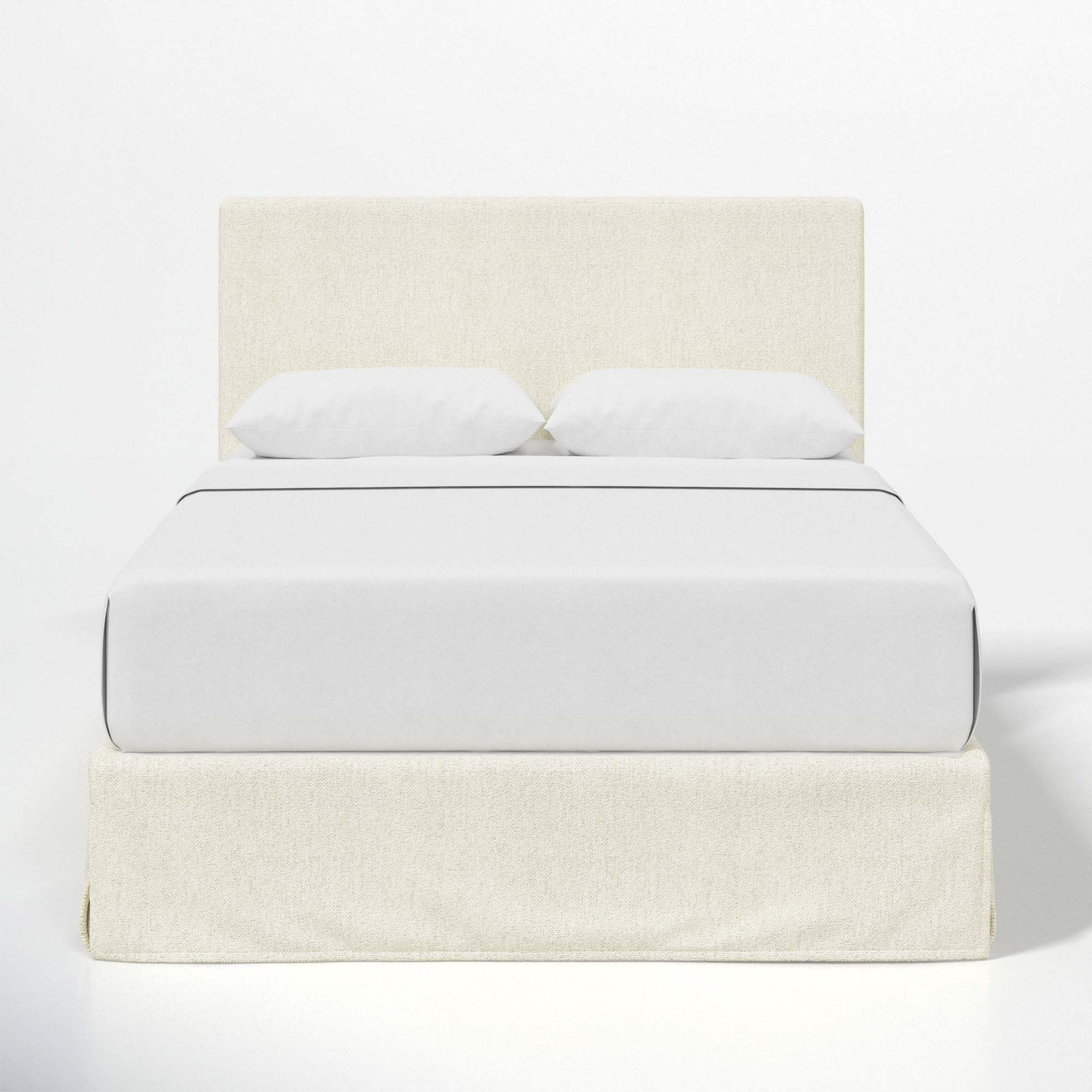 Verona Upholstered Slipcover Bed, King, Milsap Canvas Sustain® Tweed