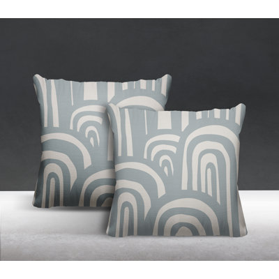 Indoor / Outdoor Abstract Square Throw Pillow