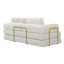  Canapé-lit convertible 5-en-1 - aucun assemblage requis, canapé-lit surdimensionné de 78,7 po, canapé sans os sans cadre et housses en velours côtelé lavables amovibles, avec 2 coussins, beige-1530584358