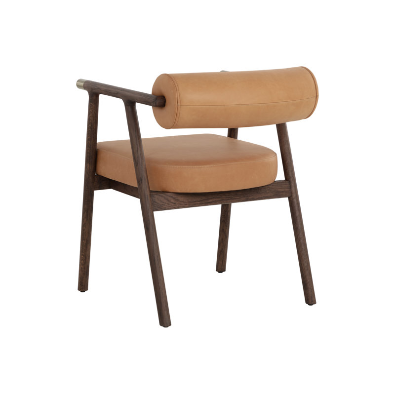 Upholstered Arm Chair, Brown, Brown