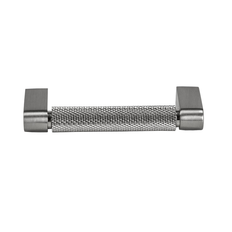 Ensemble de 2 poignées moletées Zenith, Nickel brossé, 3"