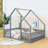 Wood House-Shaped Floor Bed With Guardrails-1670967923-1670967924