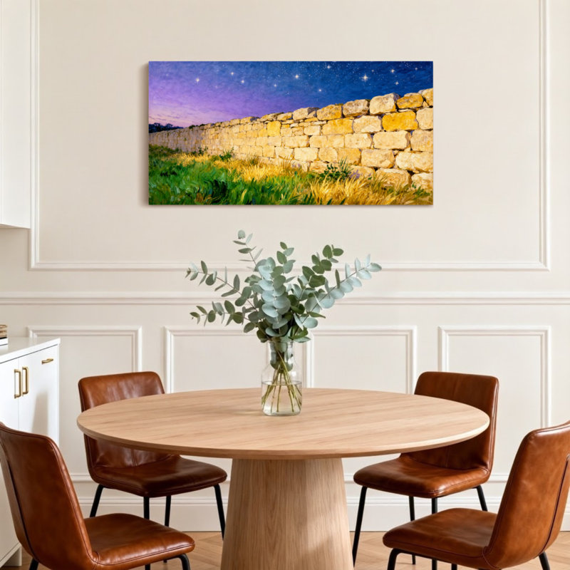 Paysage et nature ciel étoilé en pierre, H 16 po x l 32 po