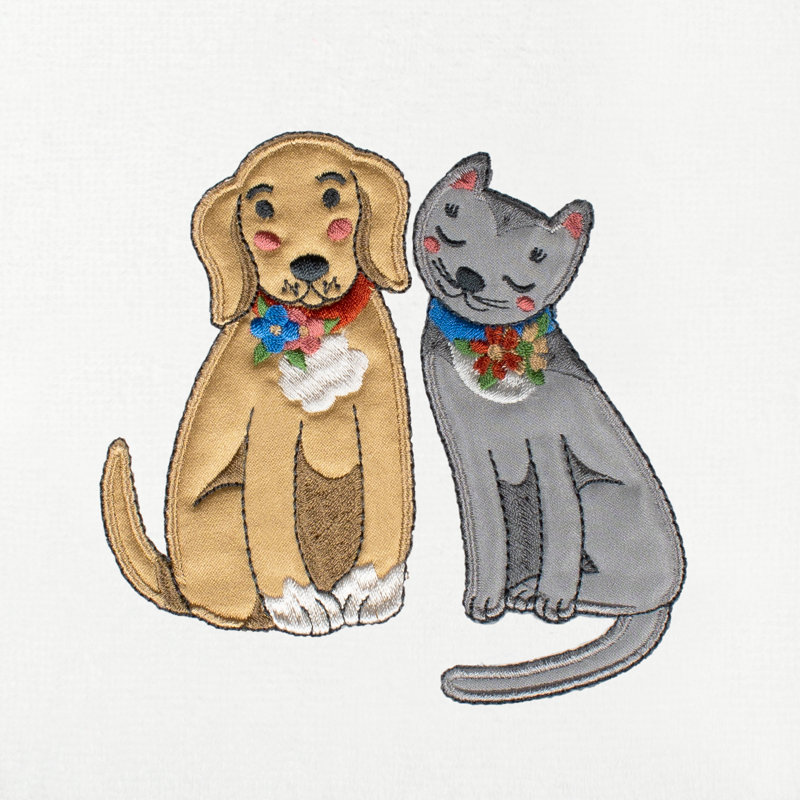  Ozkan Spring Dog & Cat Turkish Cotton Hand Towel, White