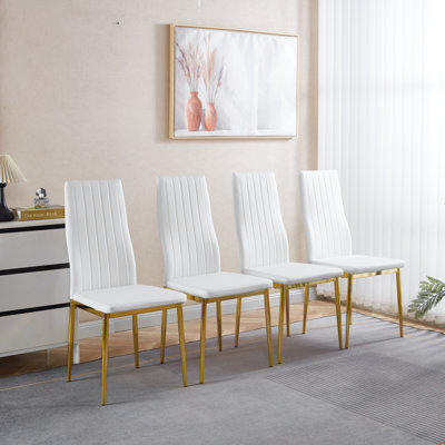 Ensemble confortable et durable de quatre chaises pour les repas, idéal pour les réunions de famille et l'utilisation quotidienne avec un savoir-faire exquis.