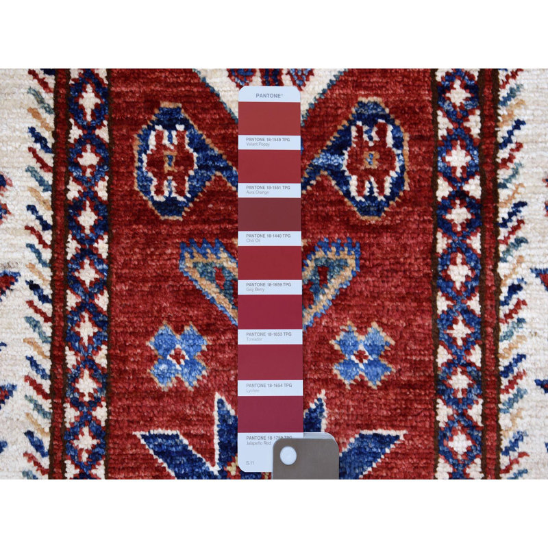 Tapis de couloir super Kazak en laine noué à la main 3 pi x 25 pi 3 po 872400C17B9A493F8492C4A053464776