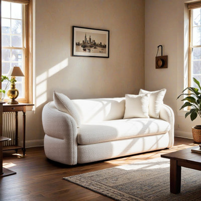 Harlan 87'' Upholstered Modern Curved Sofa