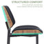 Contemporary Kitchen & Dining Chair with Walnut Bentwood Frame and Padded Faux Leather Seat-2108173972