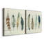 Shiplap Feathers I - Ensemble de 2 reproductions sur toiles tendues-1976533035