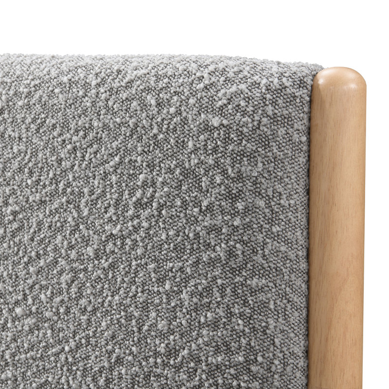 Lit plateforme tapissier Earley, Grand, gris