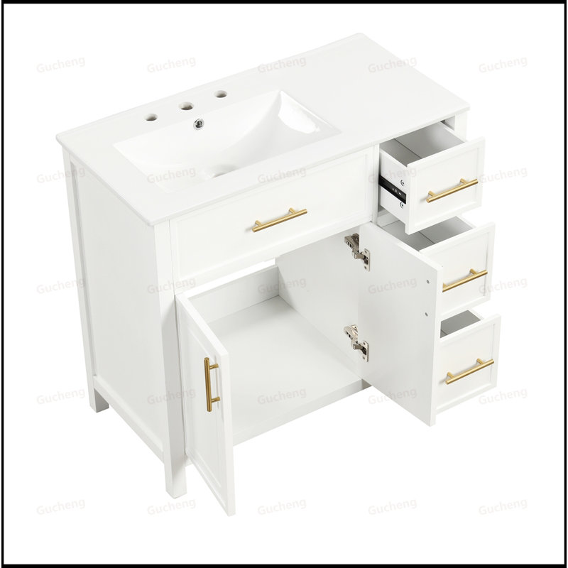Meuble-lavabo 36 po avec trois tiroirs
