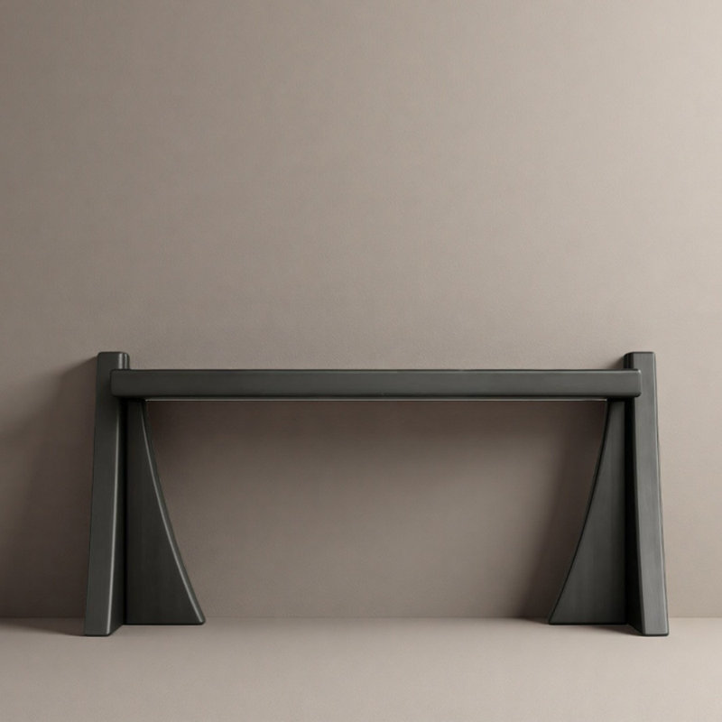 Mid-Century Modern Solid Wood Console Table, 31.9" H x 65.4" W x 19.7" D