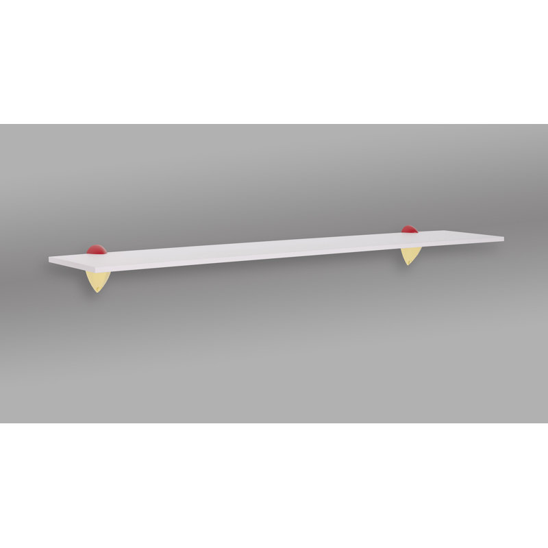 Bracket Shelf, Yellow/Red, 3.38" H x 36.00" W x 7.06" D