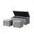 1 Piece Rectangular Short Velvet Upholstered Storage Ottoman - 2 Set Ottomans