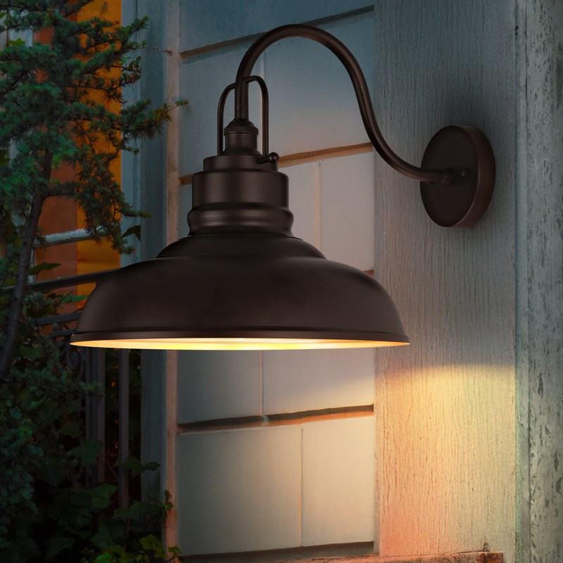 Luminaire de grange d'extérieur 17,7 pouces, finition bronze huilé