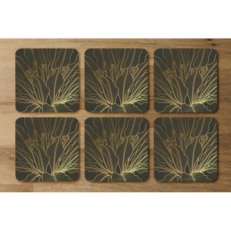 Square 6 Piece Coaster Set