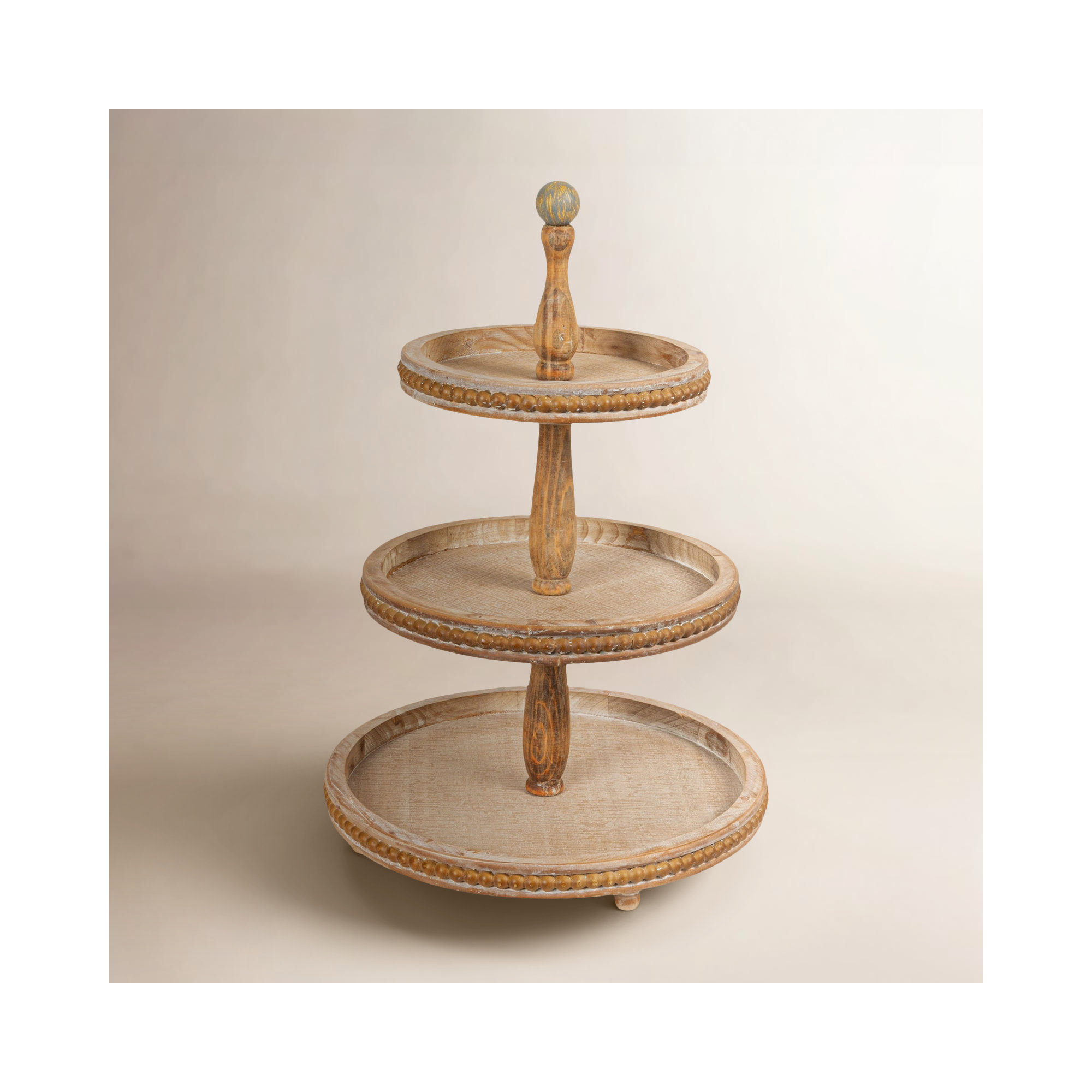 Alberts Wood Tray - Set of 3, Brown