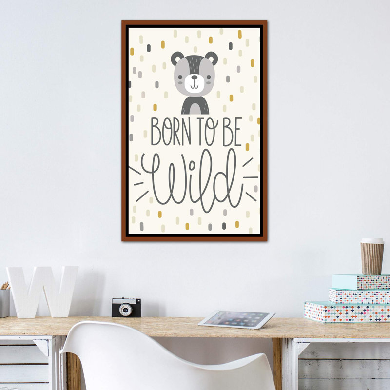 «Cute and Wild III», art encadré, H 40 po x l 26 po x P 1,5 po, Toile classique avec cadre brun