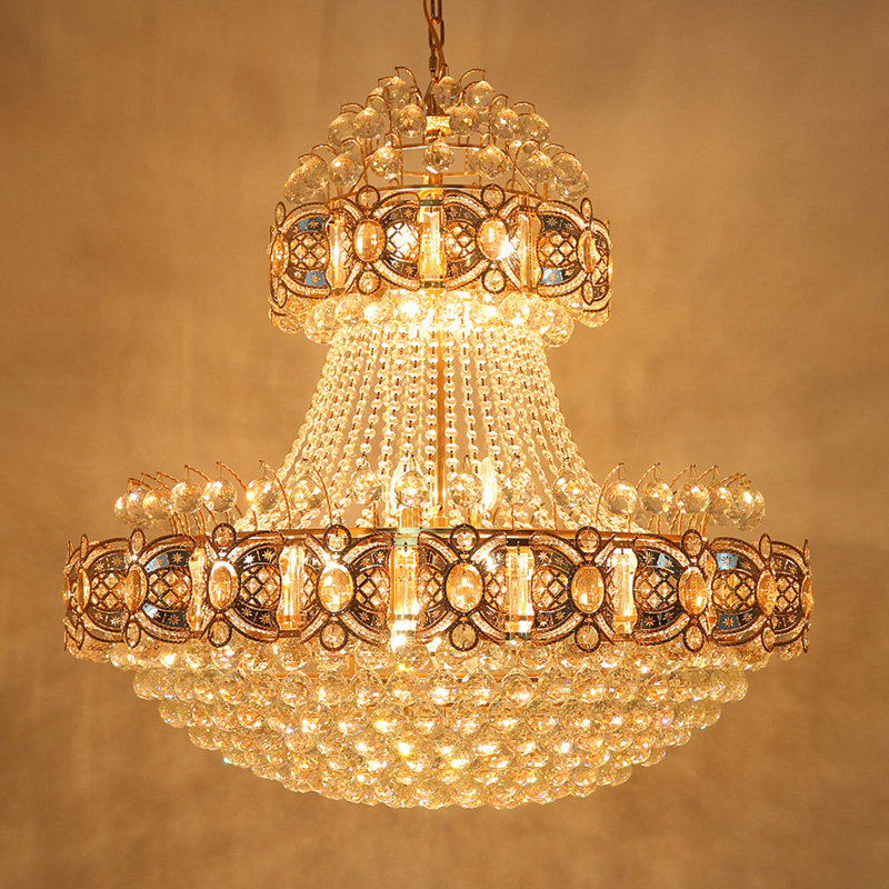 Lustre en forme de larme à 9 lumières avec accents Crytal Gladyes