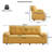 88.98''W Modern Upholstered Sofa,35.43''D Deep Seating Compressed Seat Cushions,33.86''H Chenille Fabric Sofa for Small Living Room,Apartment-1504196082
