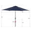 Parasol de patio extérieur ventilé rond 10 pi avec support-1190197033