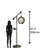 Pulley Time Modern Grandfather Clock, Working Hand Crank and Double Sided Dial, Industrial Metal Fra