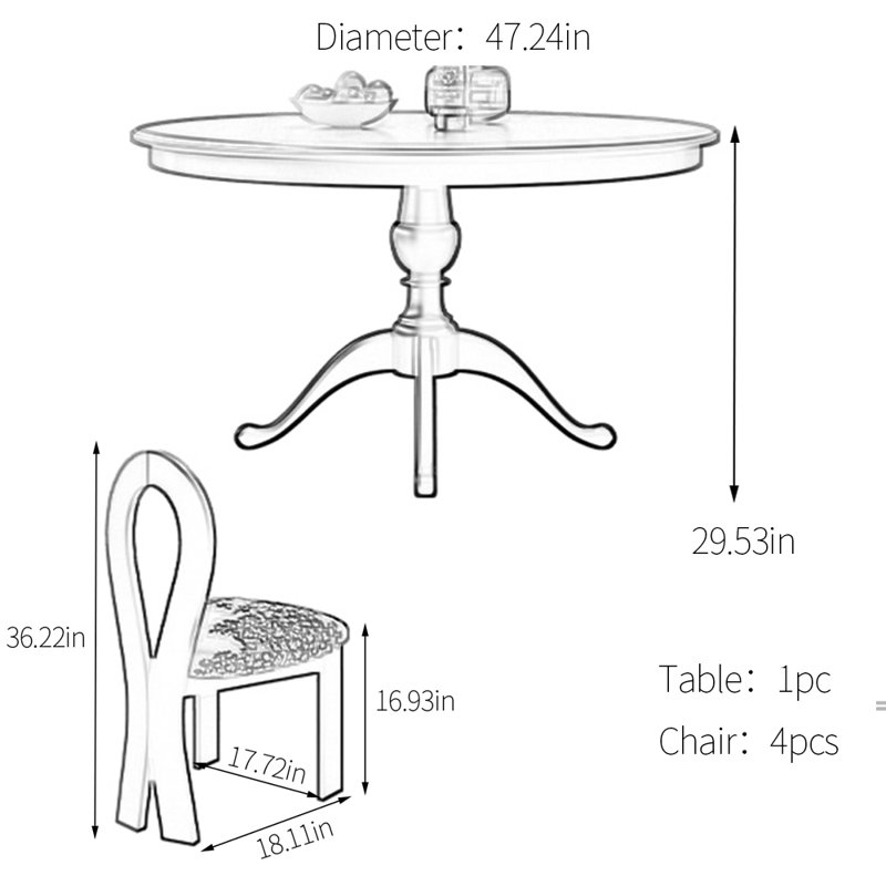 Vangela, 29.53"H x 47.24"L x 47.24"W