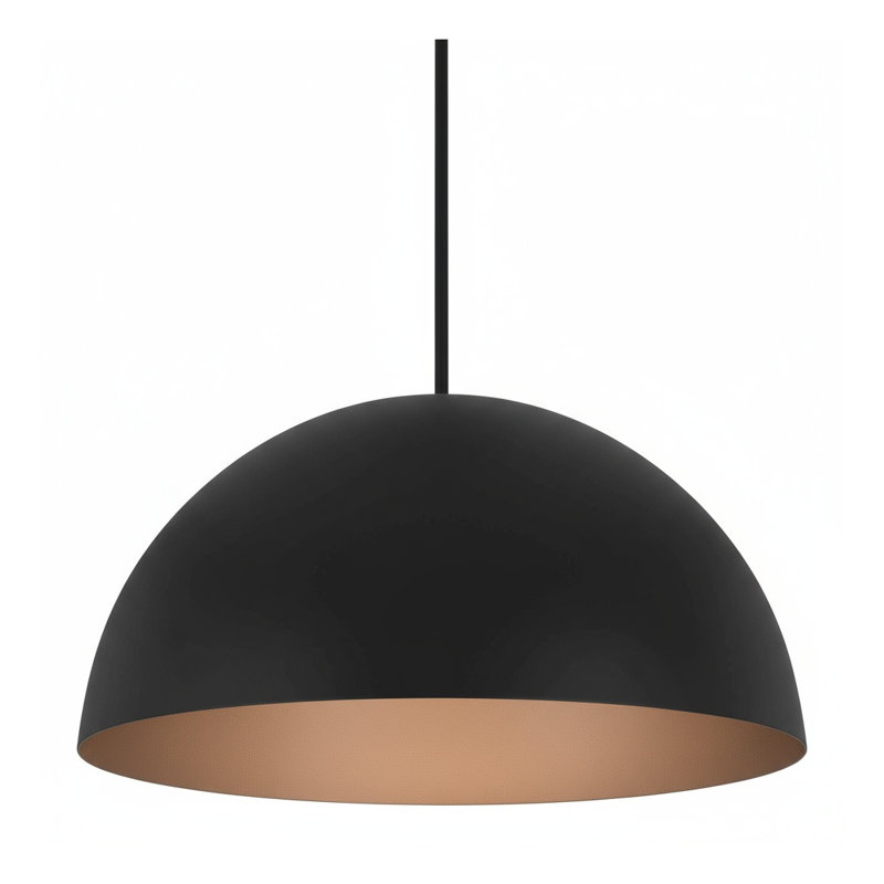 Luminaire suspendu noir 24 pouces à DEL avec température de couleur sélectionnable