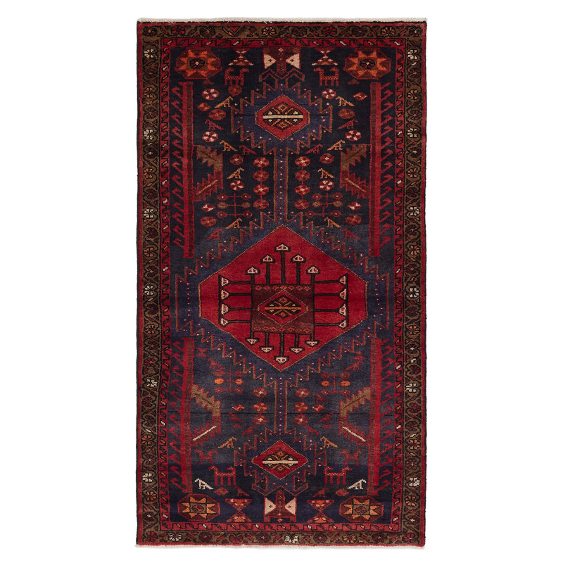 Tapis bleu marine Andelz 3 pi 3 po x 6 pi 1 po