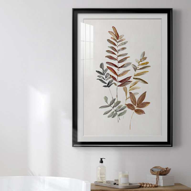 Feuilles d'automne I, reproduction encadrée de qualité supérieure - prête à être accrochée, H 42,5 po x l 30,5 po x P 1 po