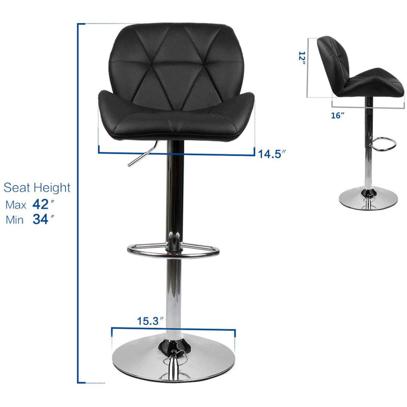 Stewartsville 2 - Person Pedestal Dining Set, Black, Black