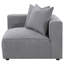 Amherst Grey Corner Chair With Accent Pillow
