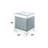Hymir Glam Square End Table with Mirrored Glass Top in Faux Round Crystals