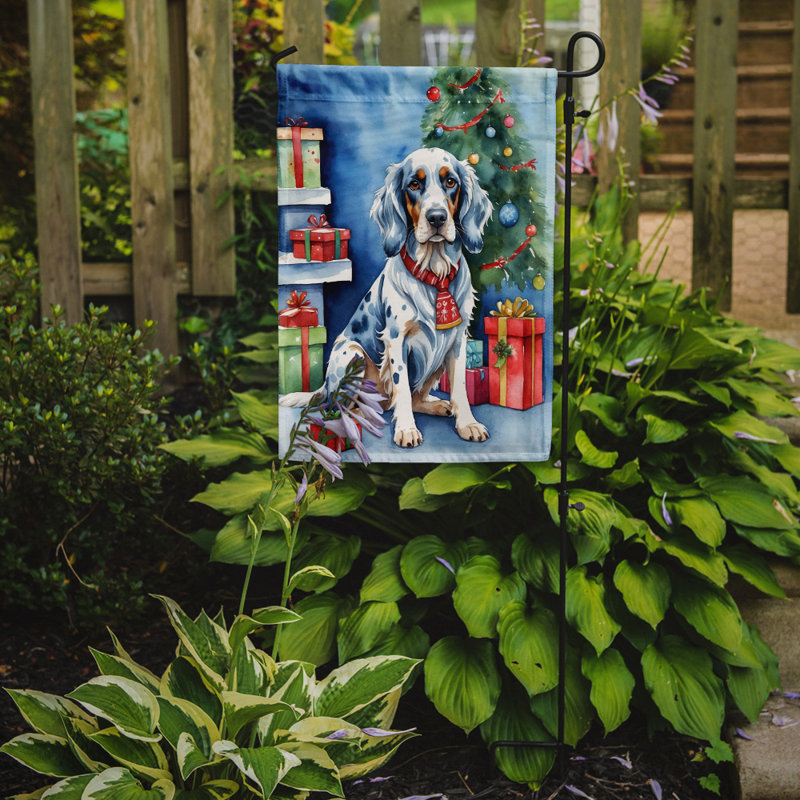 Drapeau de Noël renne de jardin, Setter anglais