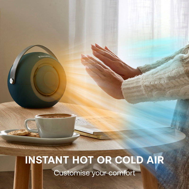 Dimplex Desk Friend Ceramic Fan Heater with Magnetic Handwarmer, Blue
